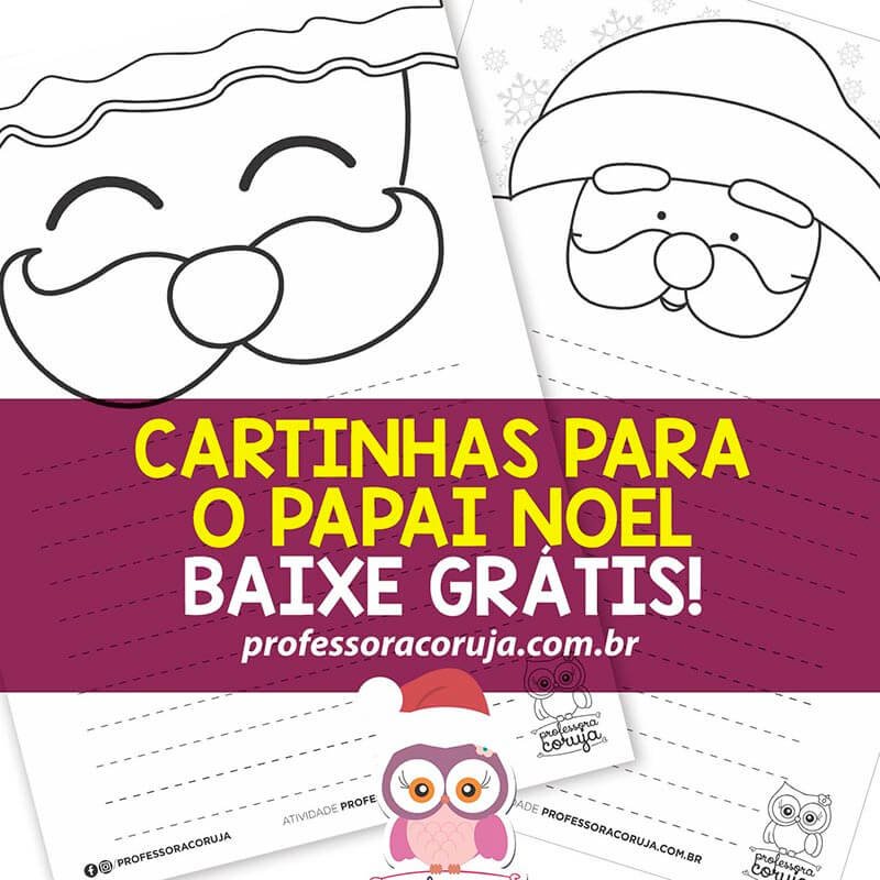 Cartinha do Papai Noel para Baixar - Atividade de Natal - Professora Coruja Cartinha do Papai Noel para Baixar - Atividade de Natal - Professora Coruja