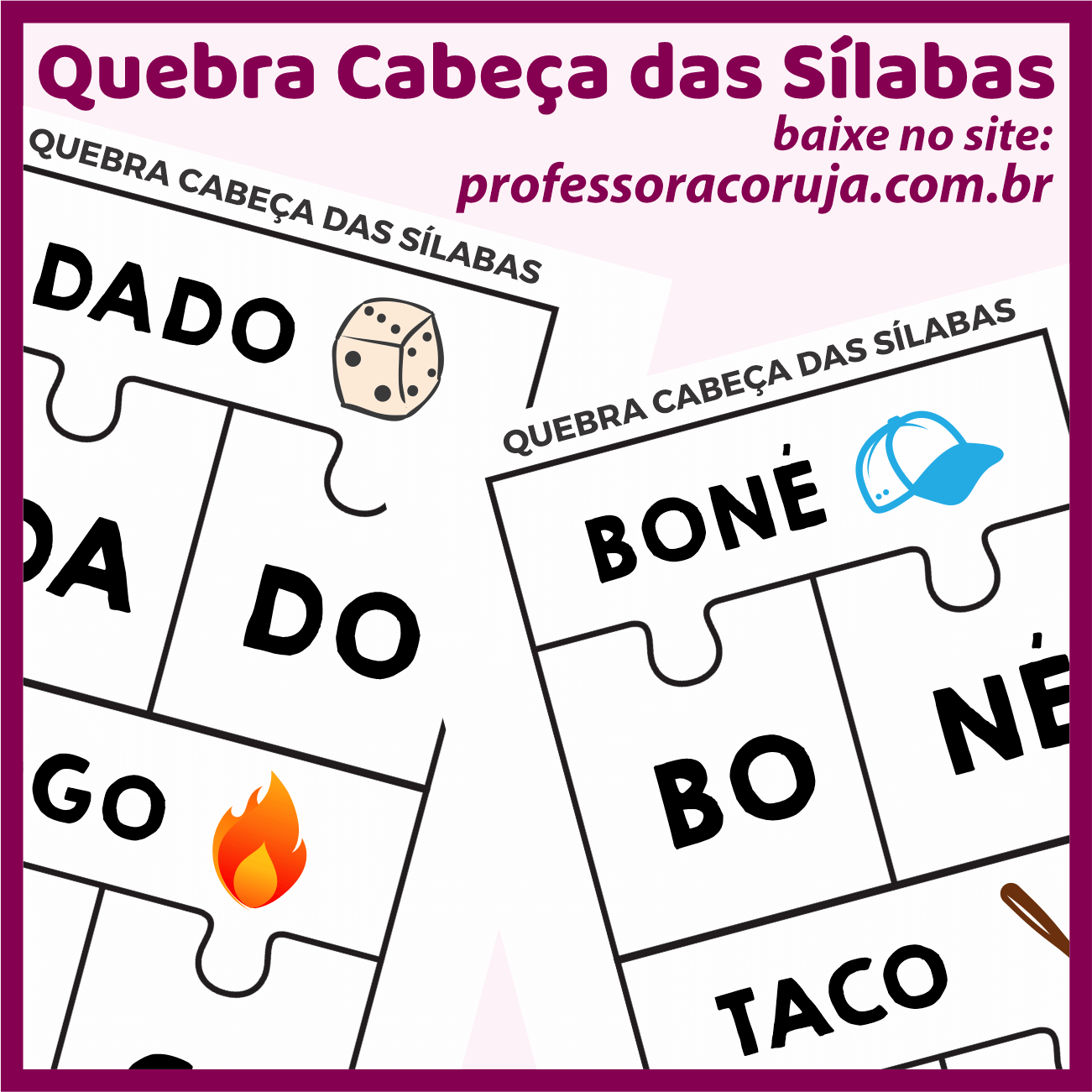 Quebra-cabeça das sílabas complexas – Pensando Educação – Por Leticia