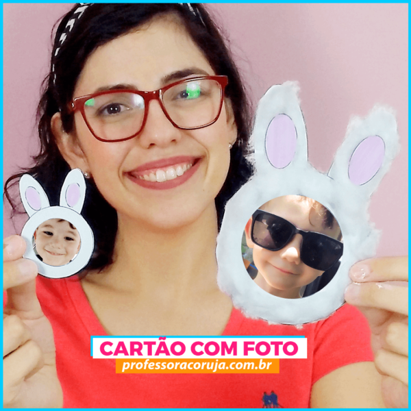 cartão com foto páscoa