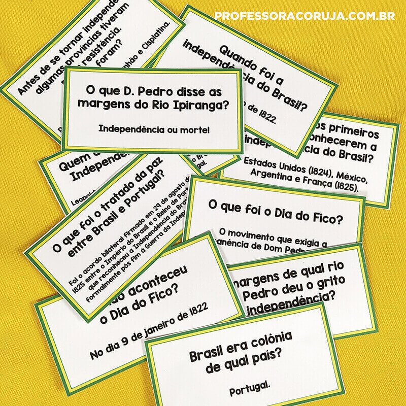 Quiz da Independência - Professora Coruja