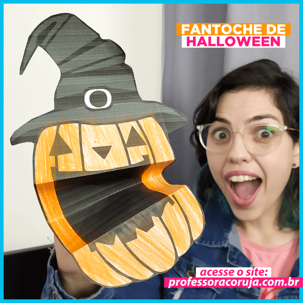 Fantoche De Halloween Professora Coruja fantoche-de-halloween-professora-coruja