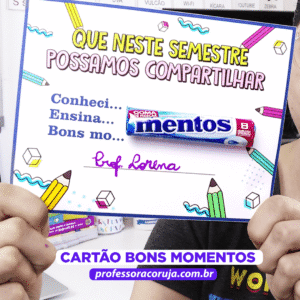cartão bons momentos volta às aulas
