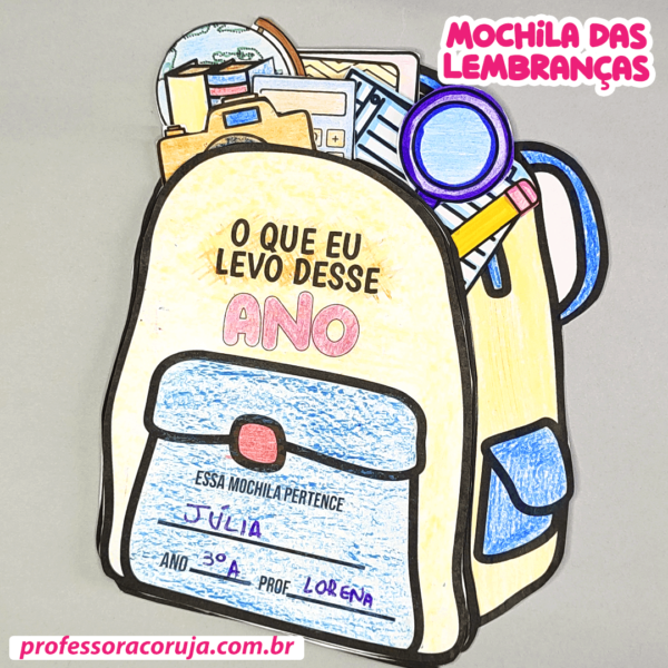 mochila das lembranças atividade de fim de ano